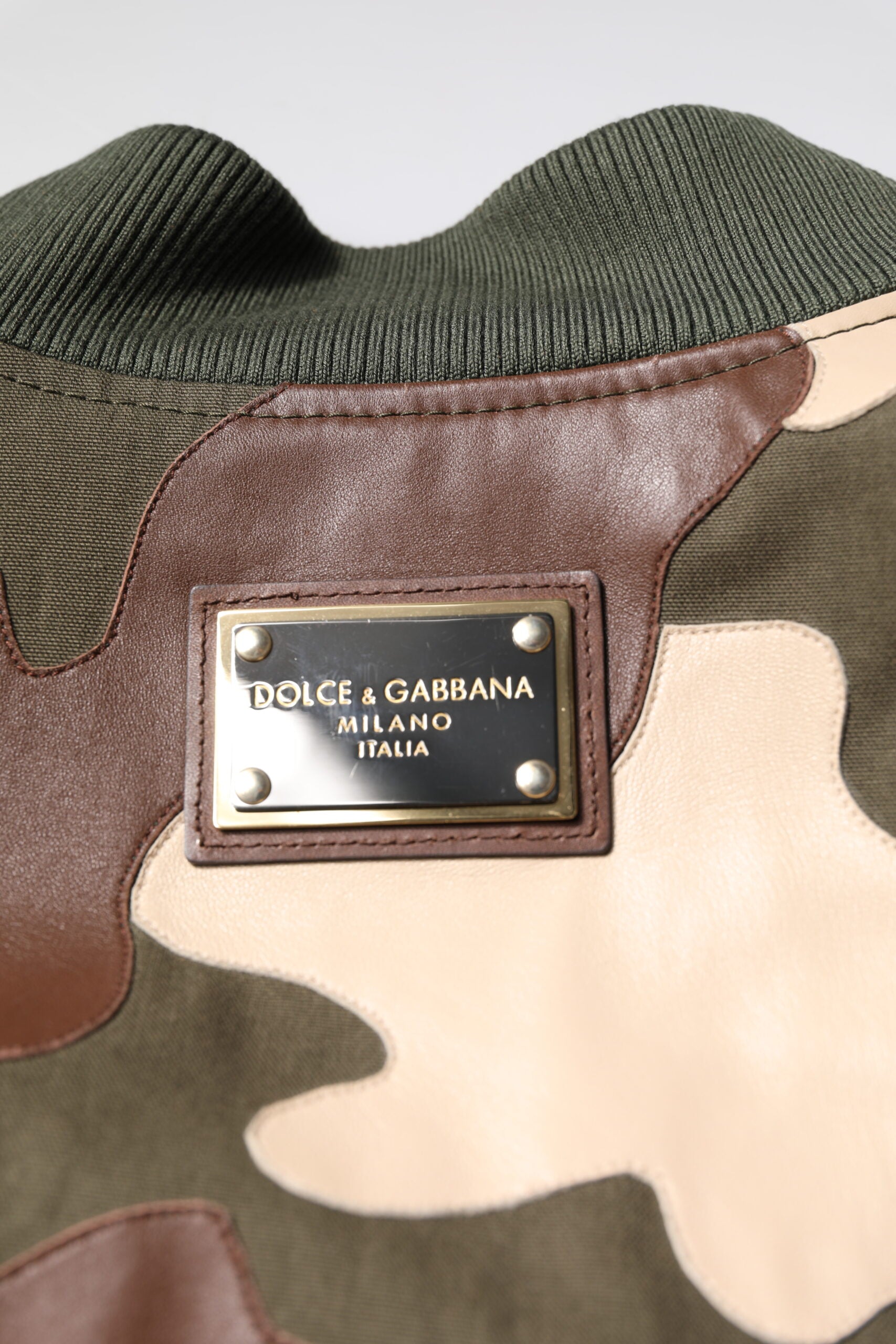 Dolce & Gabbana Multicolored Cotton Zipper Bomber Jacket
