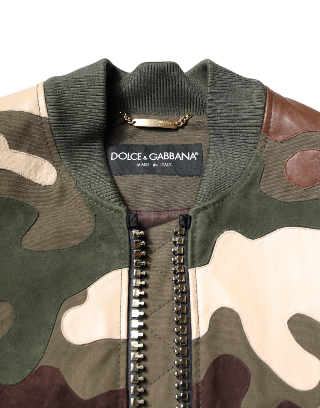 Dolce & Gabbana Multicolored Cotton Zipper Bomber Jacket