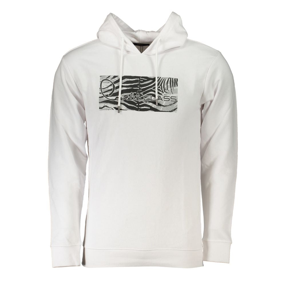Cavalli Class Men's White Cotton Sweater