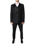 Dolce & Gabbana Black Double-Breasted Formal 3-Piece Suit