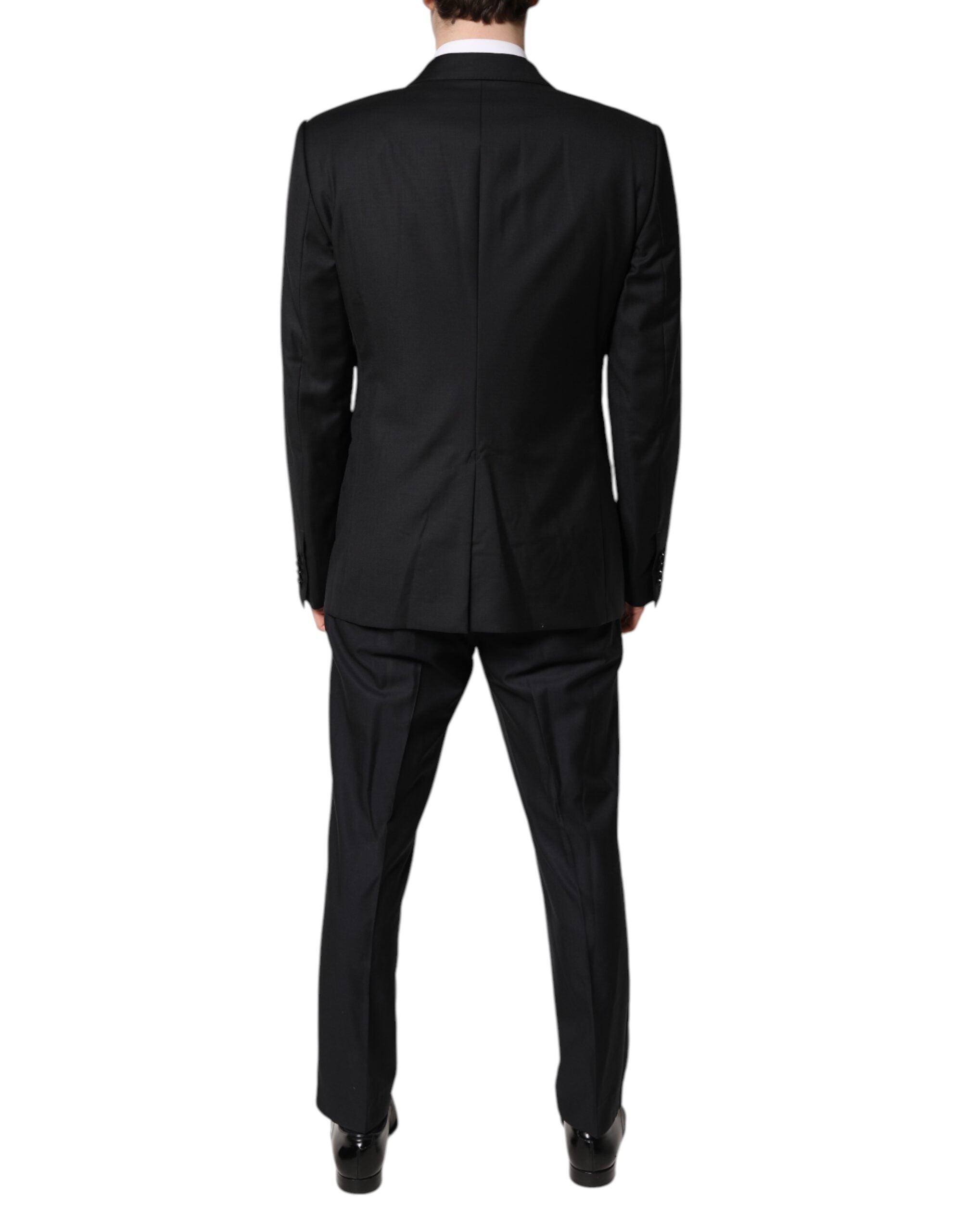 Dolce & Gabbana Black Double-Breasted Formal 3-Piece Suit