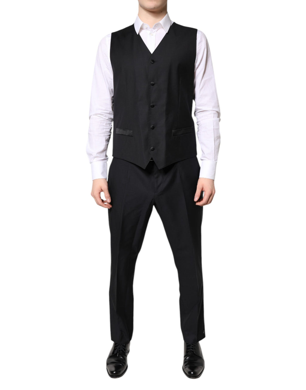 Dolce & Gabbana Black Double-Breasted Formal 3-Piece Suit