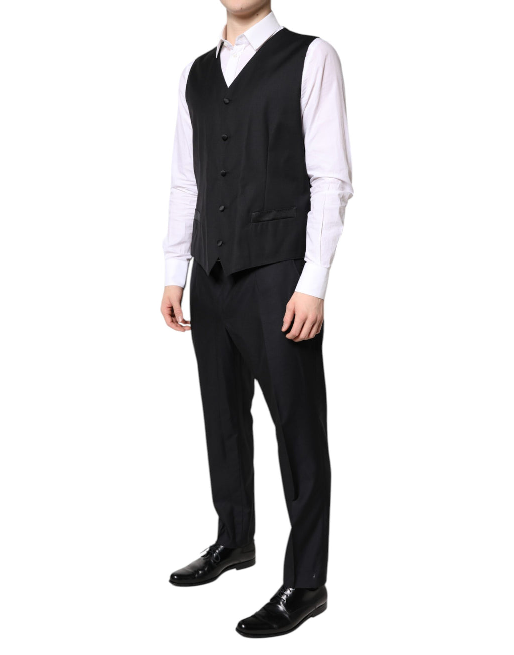 Dolce & Gabbana Black Double-Breasted Formal 3-Piece Suit