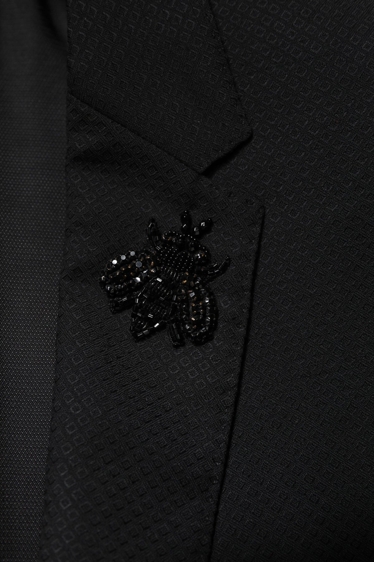 Dolce & Gabbana Schwarzer einreihiger 2-teiliger Anzug aus Wolle