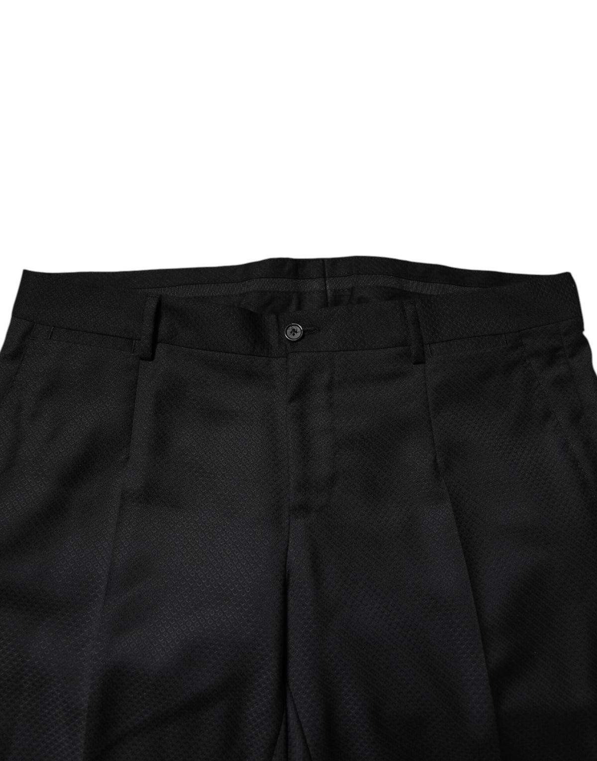 Dolce & Gabbana Schwarzer einreihiger 2-teiliger Anzug aus Wolle