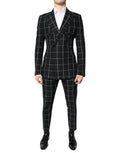 Dolce & Gabbana Black TAORMINA Double-Breasted 2 Piece Suit