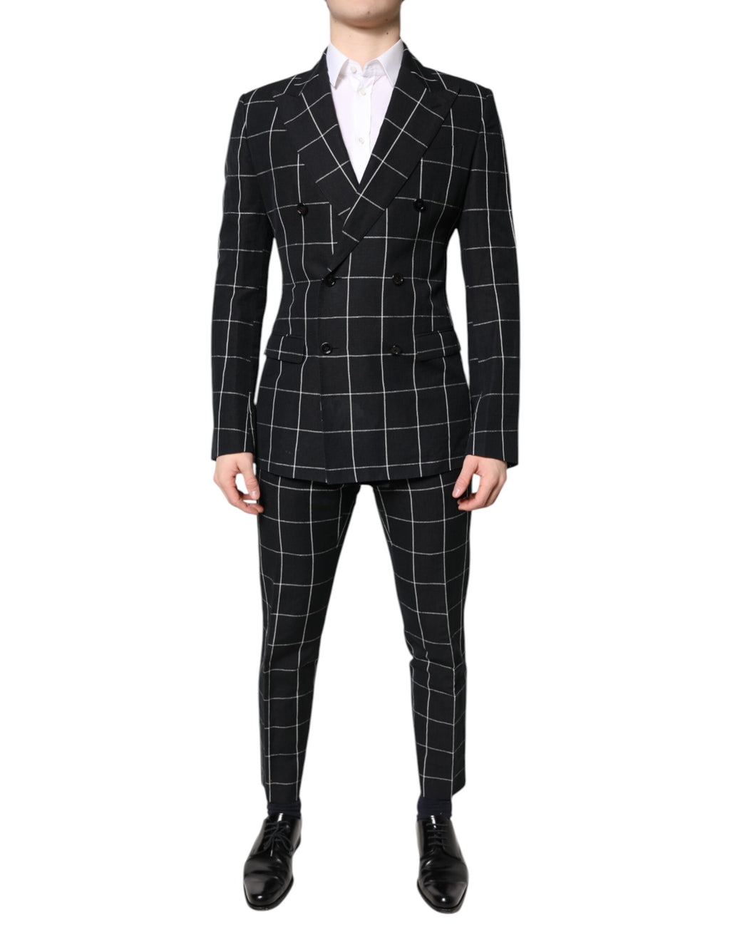Dolce & Gabbana Black TAORMINA Double-Breasted 2 Piece Suit