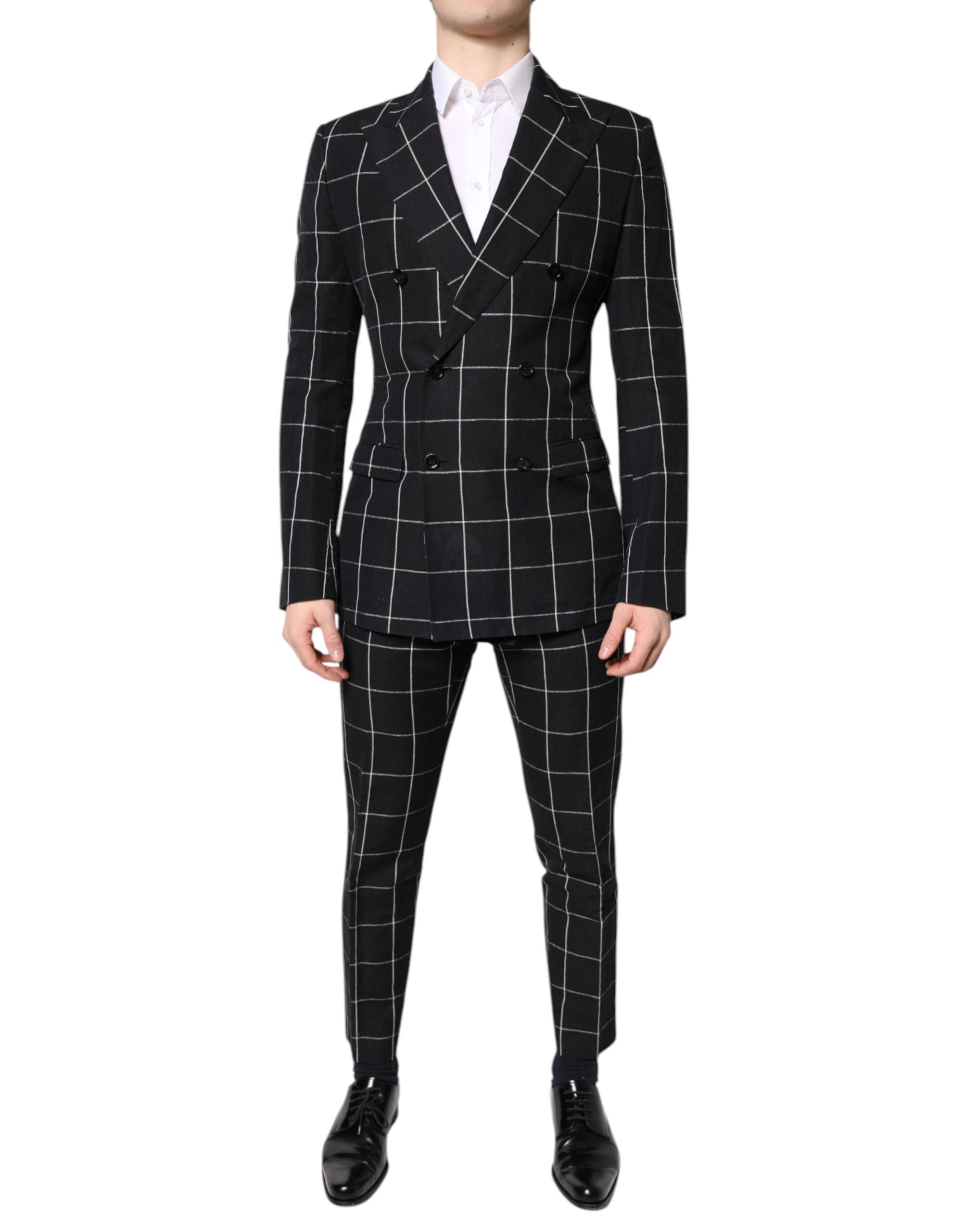 Dolce & Gabbana Black TAORMINA Double-Breasted 2 Piece Suit