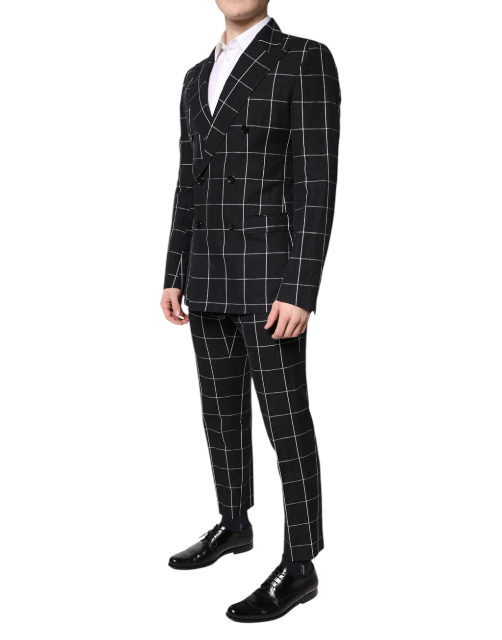 Dolce & Gabbana Black TAORMINA Double-Breasted 2 Piece Suit
