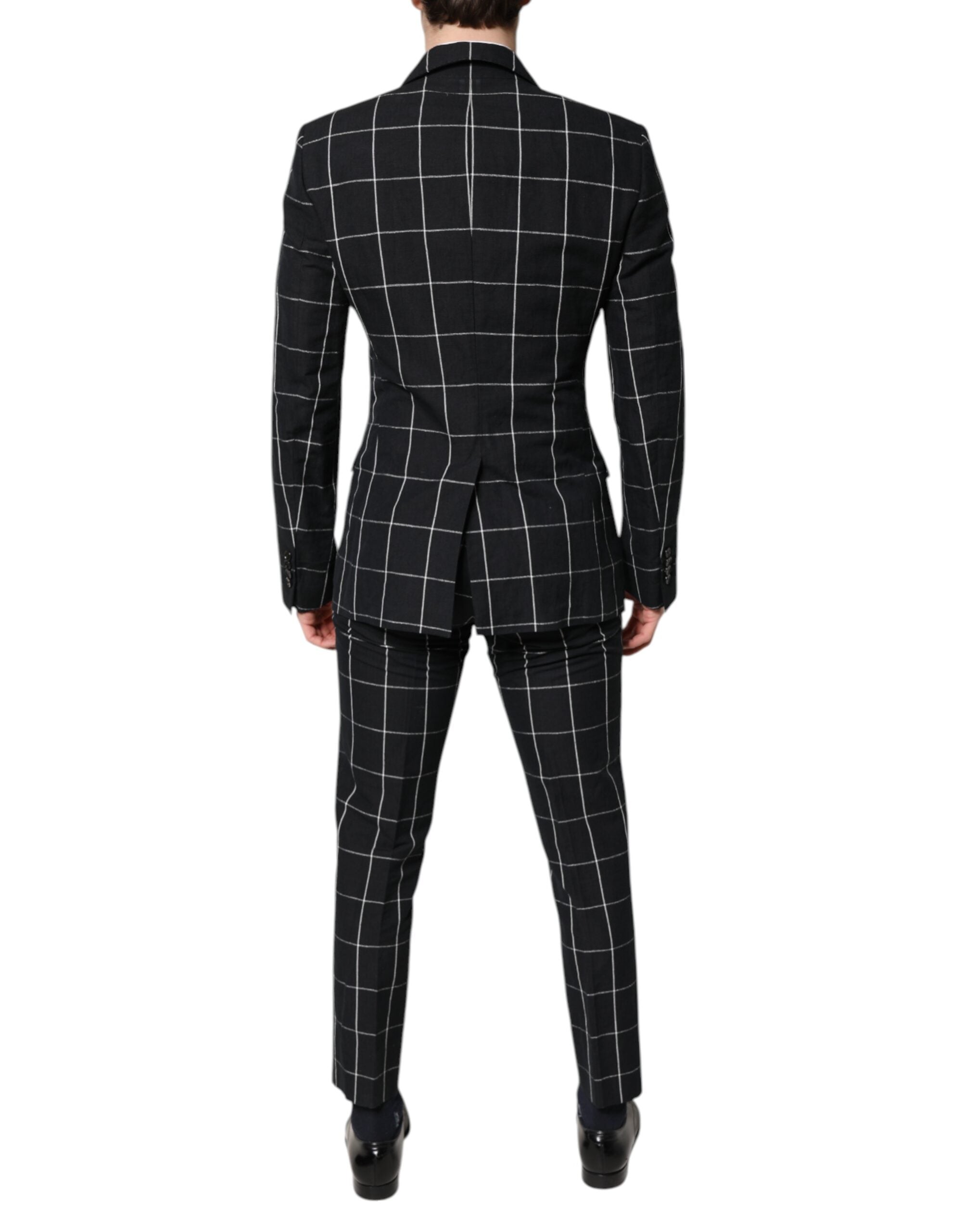 Dolce & Gabbana Black TAORMINA Double-Breasted 2 Piece Suit