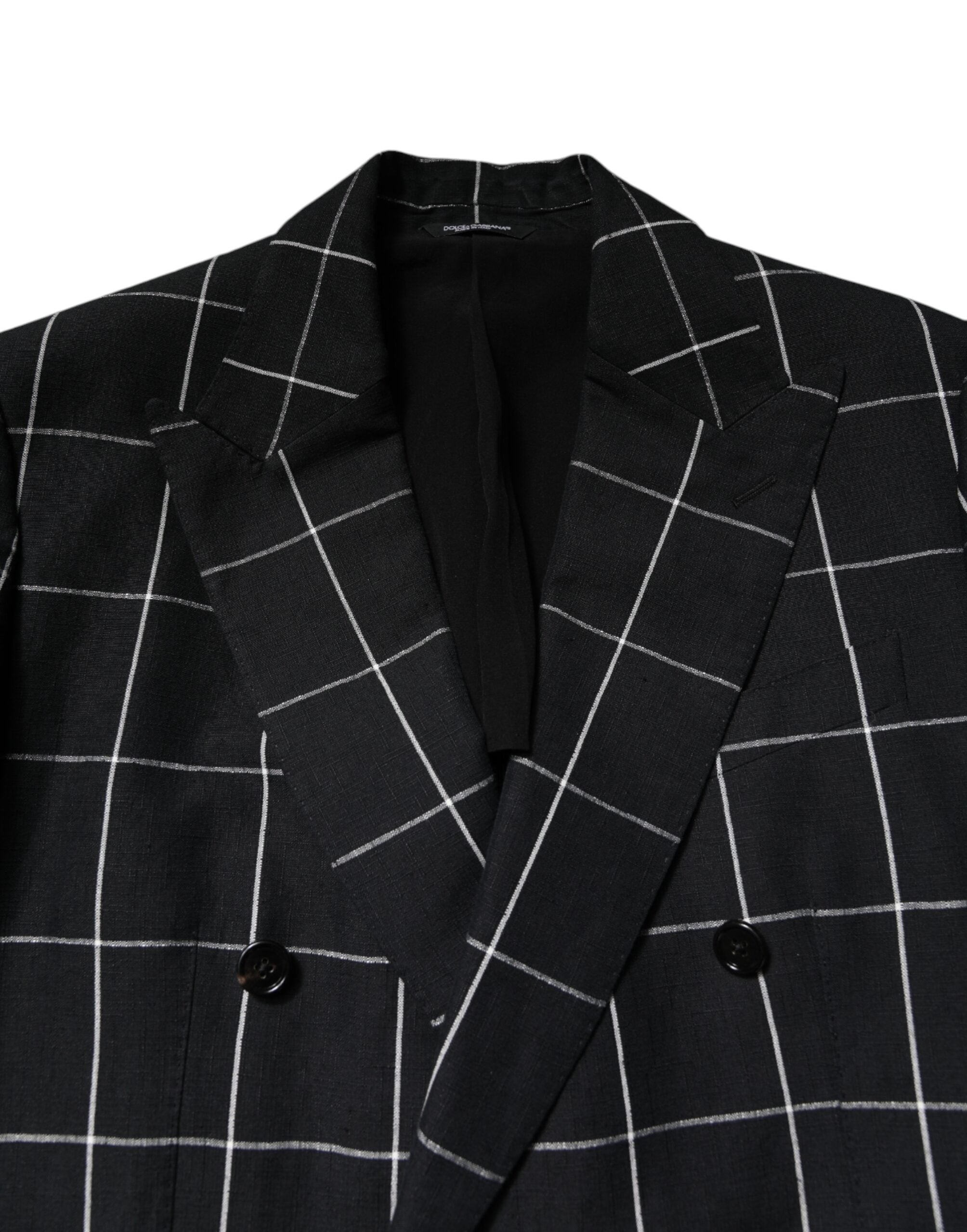 Dolce & Gabbana Black TAORMINA Double-Breasted 2 Piece Suit