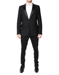 Dolce & Gabbana Black Single-Breasted 2-Piece Wool Suit