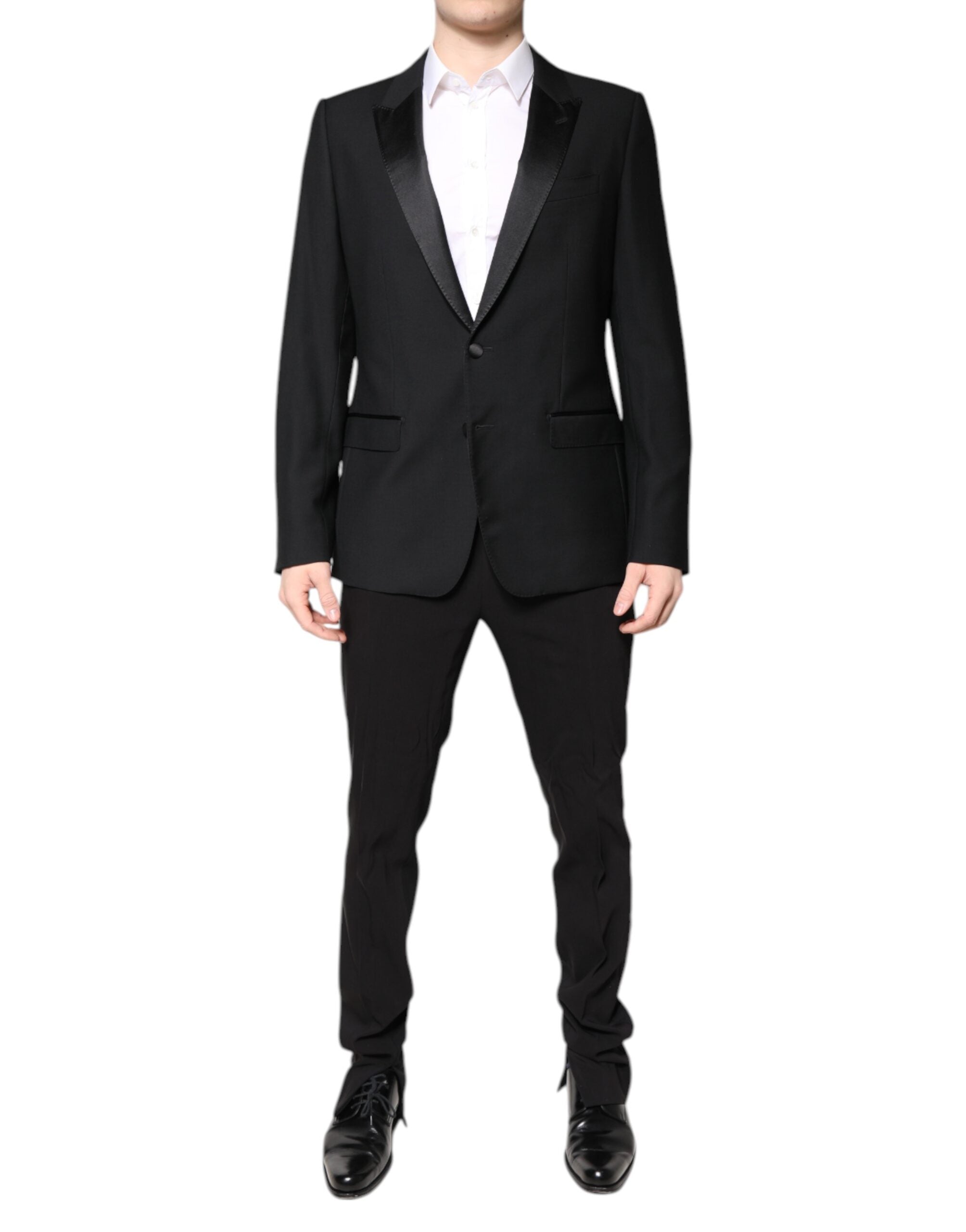Dolce & Gabbana Black Single-Breasted 2-Piece Wool Suit