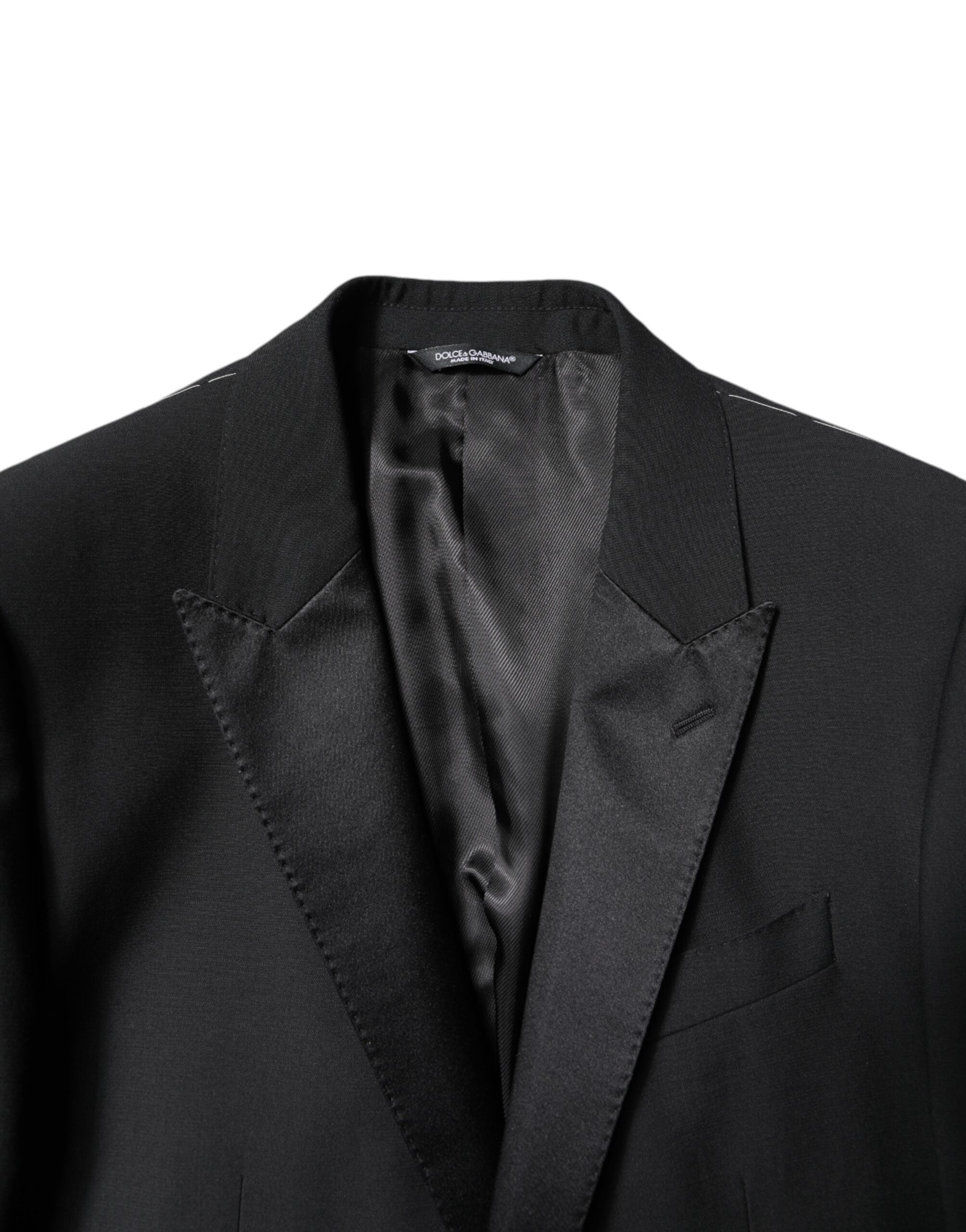Dolce & Gabbana Black Single-Breasted 2-Piece Wool Suit