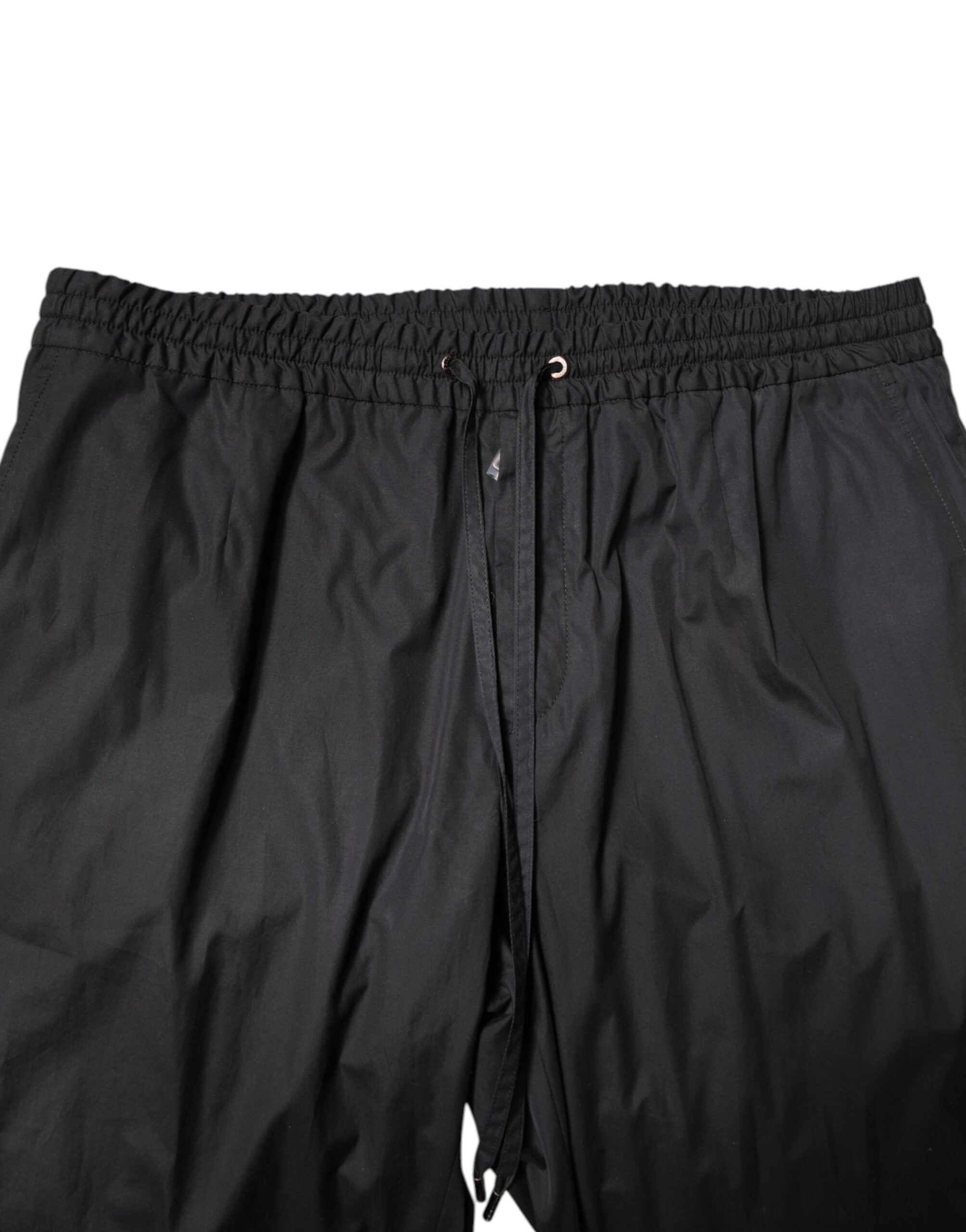 Dolce & Gabbana Black Single-Breasted 2-Piece Cotton Suit