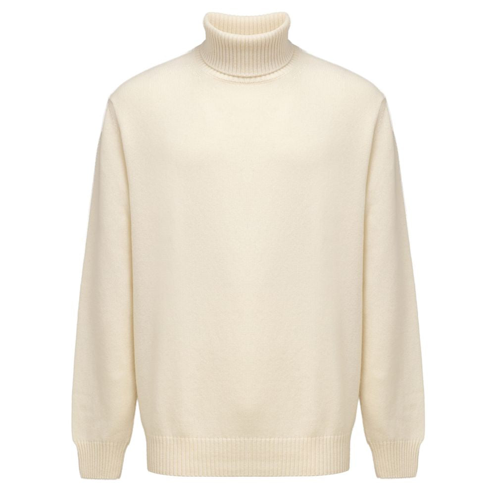 Cruciani White Cashmere Roll Neck Sweater