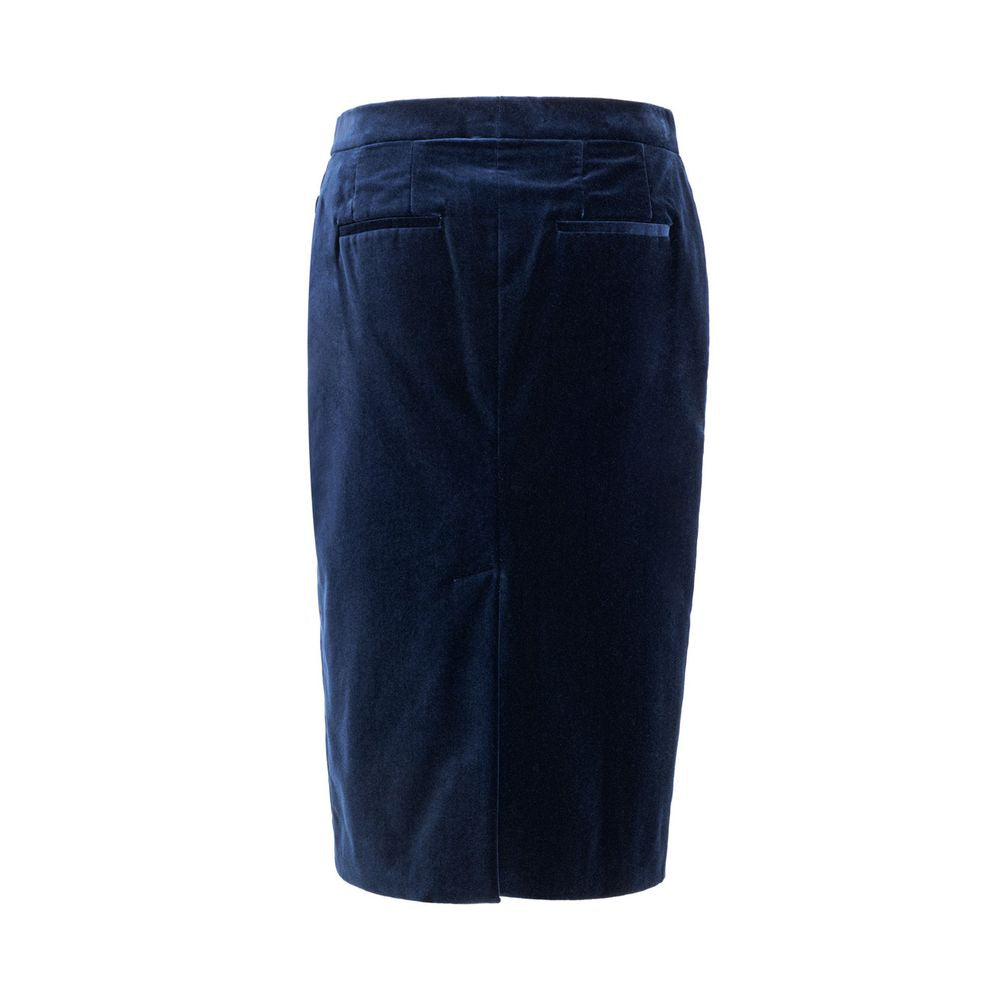 Tom Ford Blaue Baumwoll-Midi-Rock