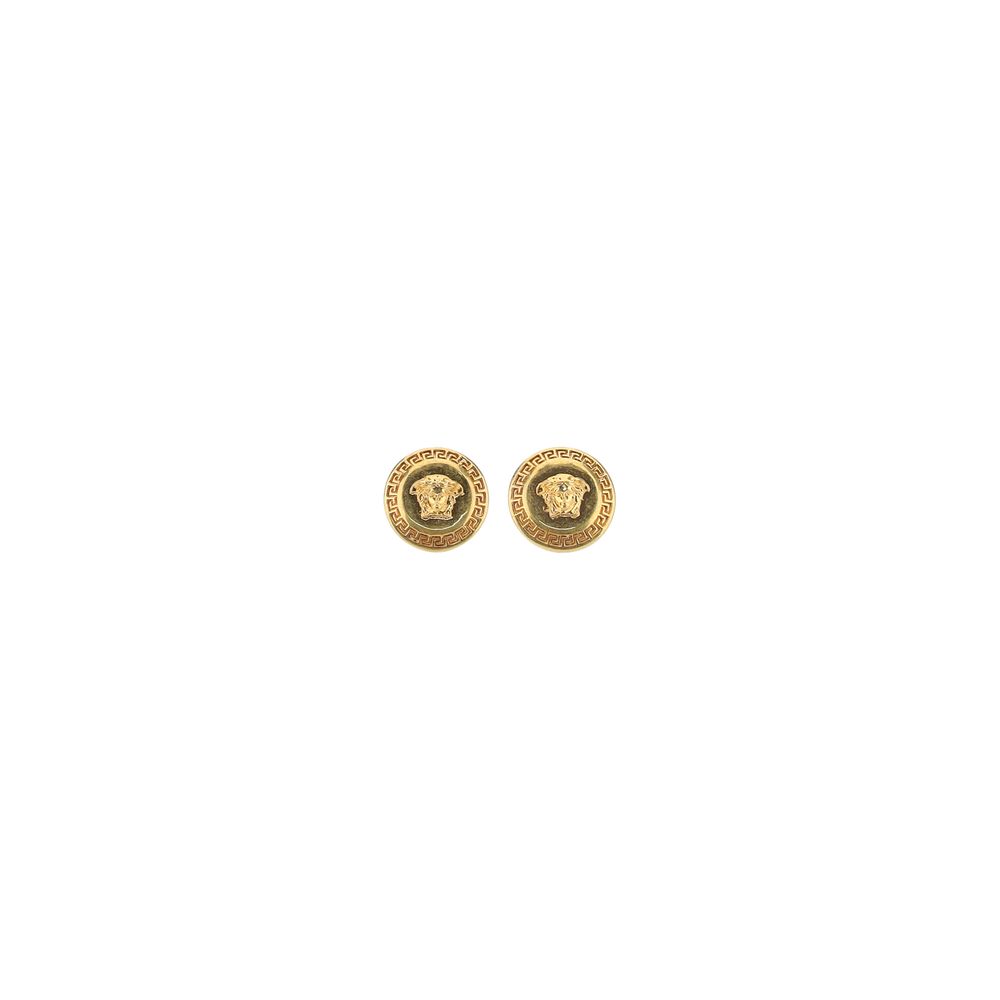 Versace Black Metal Earrings