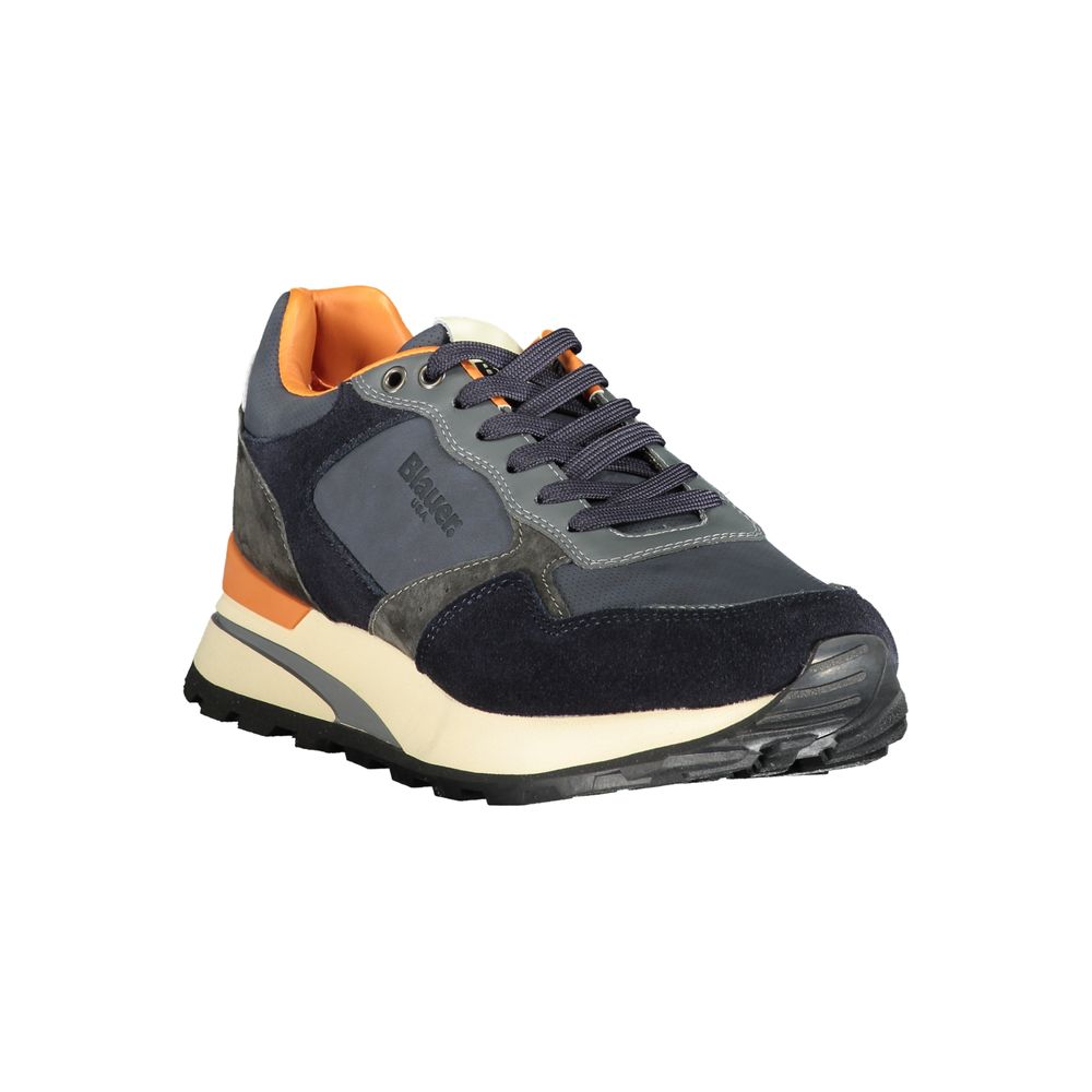 Blue polyester sneaker