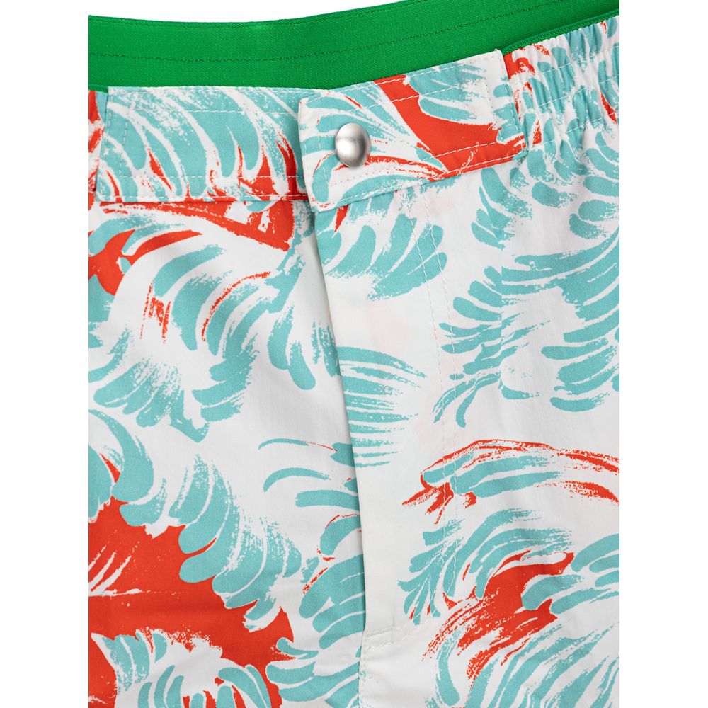 Bottega Veneta Weiße Badeshorts aus Polyamid