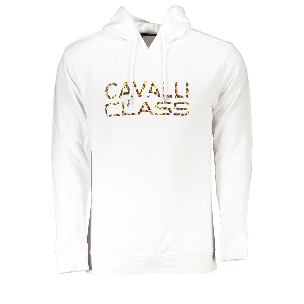 Cavalli Class Men's White Cotton Sweater