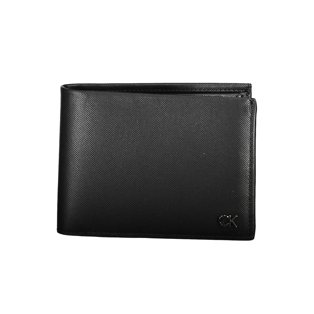 Calvin Klein Schwarzes Leder Portemonnaie für Herren