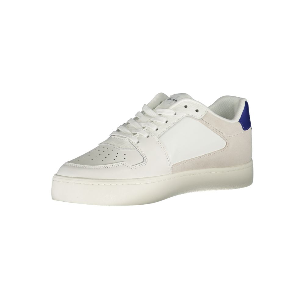 Calvin Klein Men's White Leather Sneakers