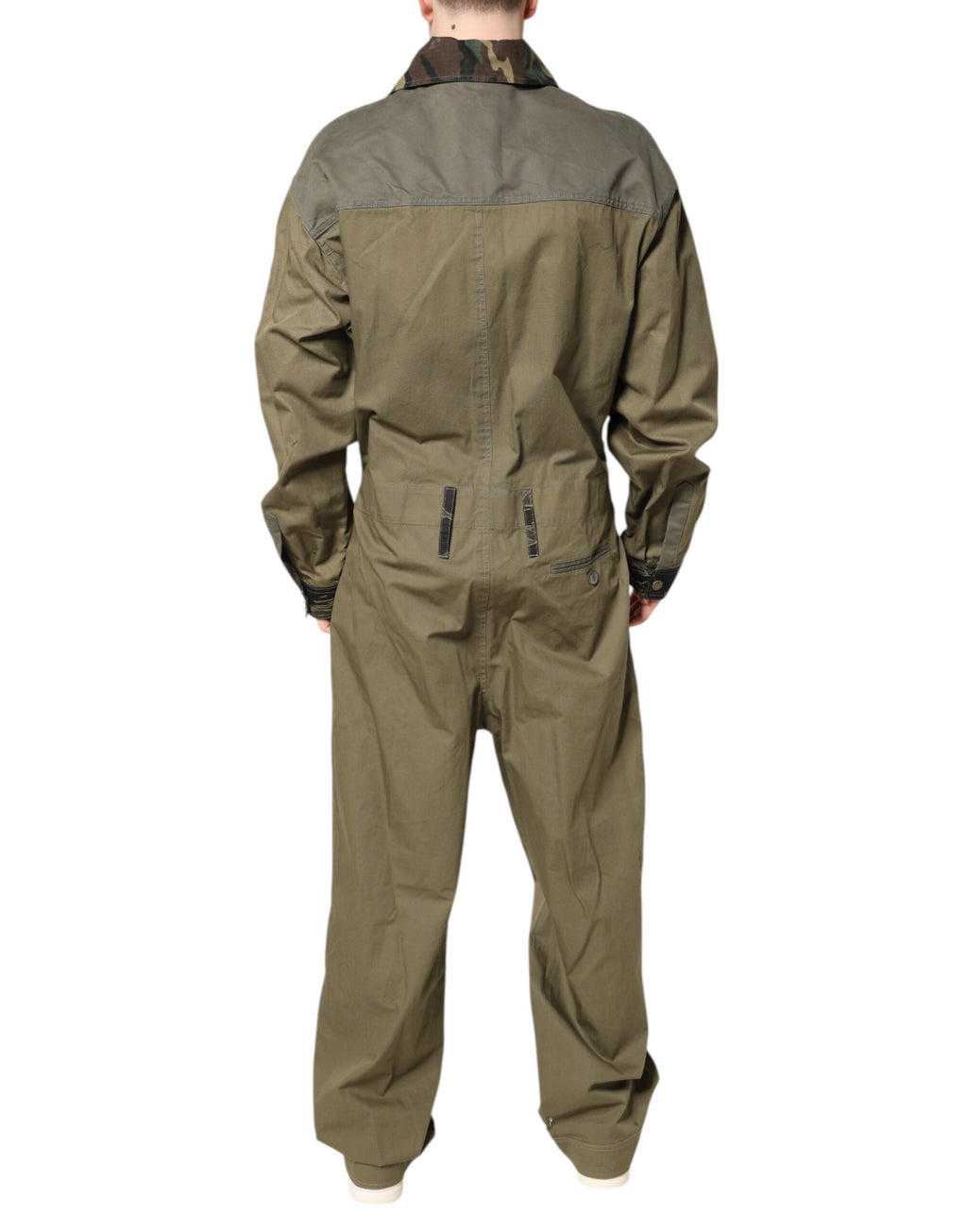 Dolce & Gabbana Brown Cotton-Stretch Shirt-Pants Loungewear Set