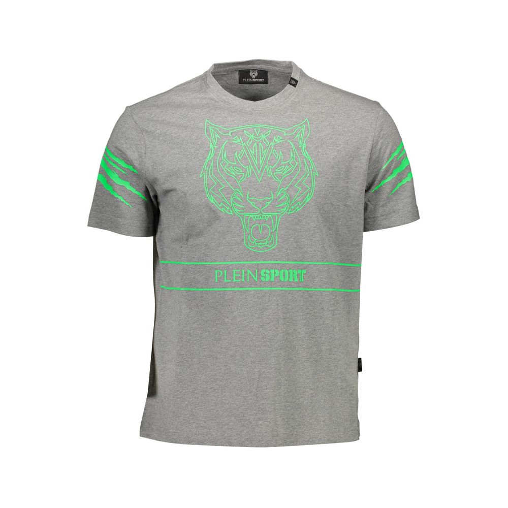 Plein Sport Graues Baumwoll-T-Shirt