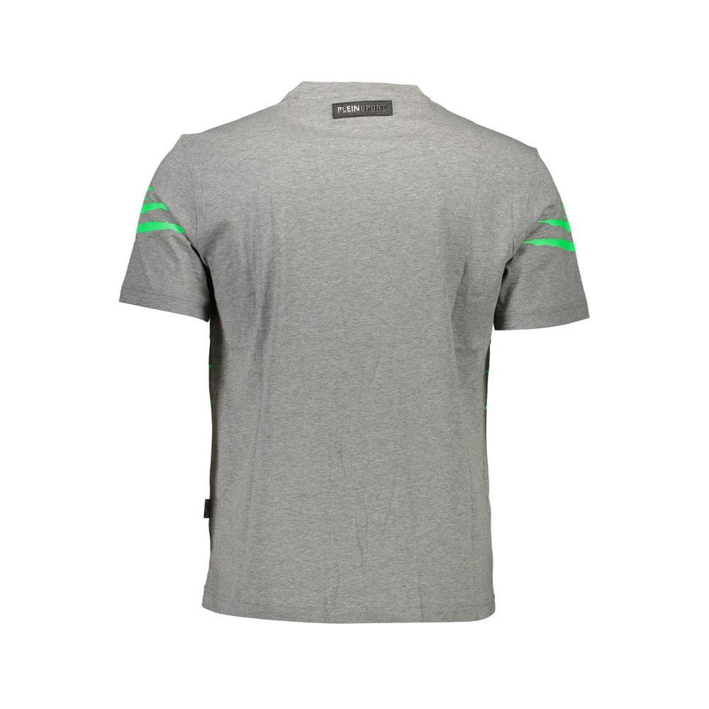 Plein Sport Graues Baumwoll-T-Shirt