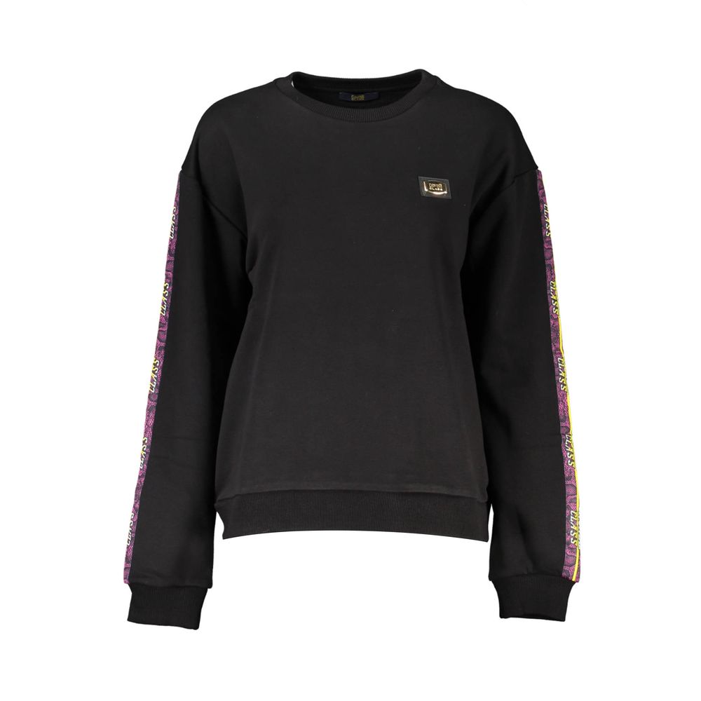 Cavalli Class Baumwoll-Sweatshirt in Schwarz