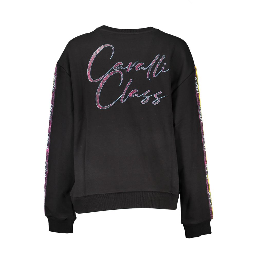 Cavalli Class Baumwoll-Sweatshirt in Schwarz