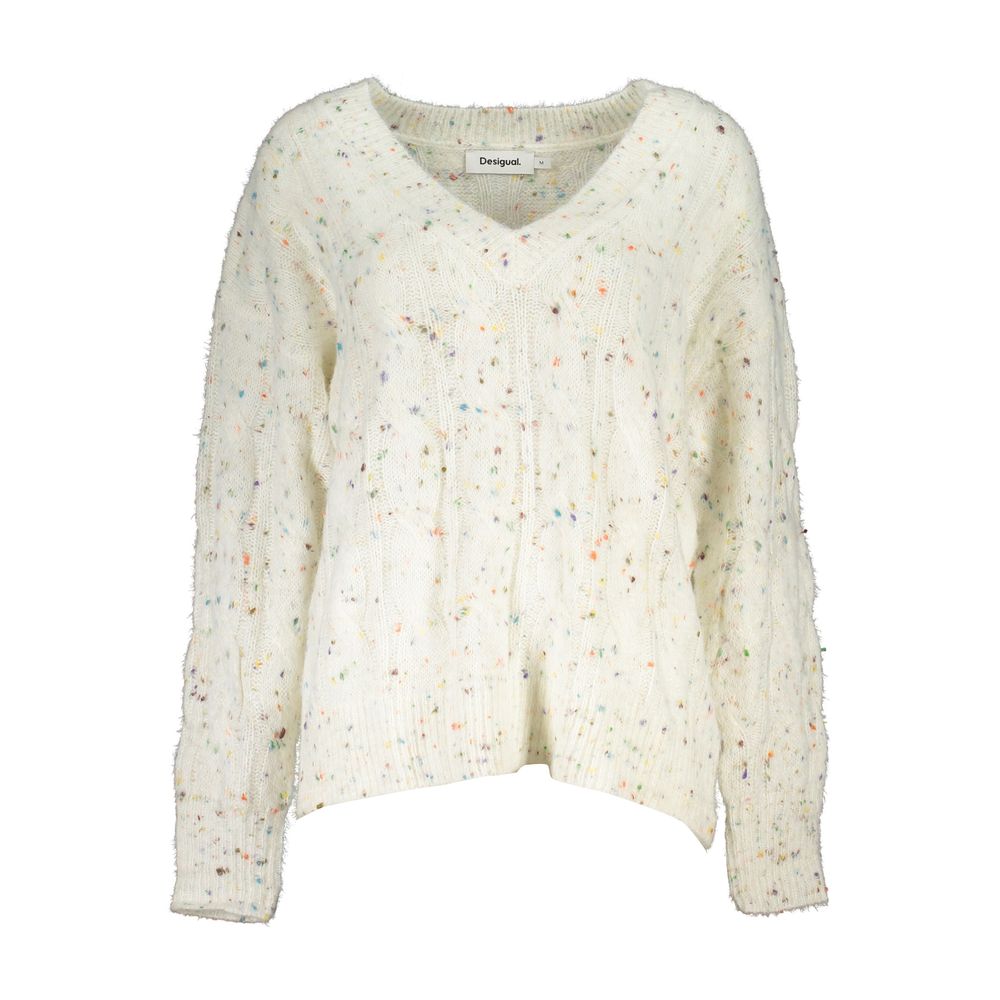 Desigual Hochgeschlossener Pullover mit Kontrastdetails