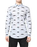 Dolce & Gabbana Light Blue Cotton Shirt MARTINI Formal Dress Shirt