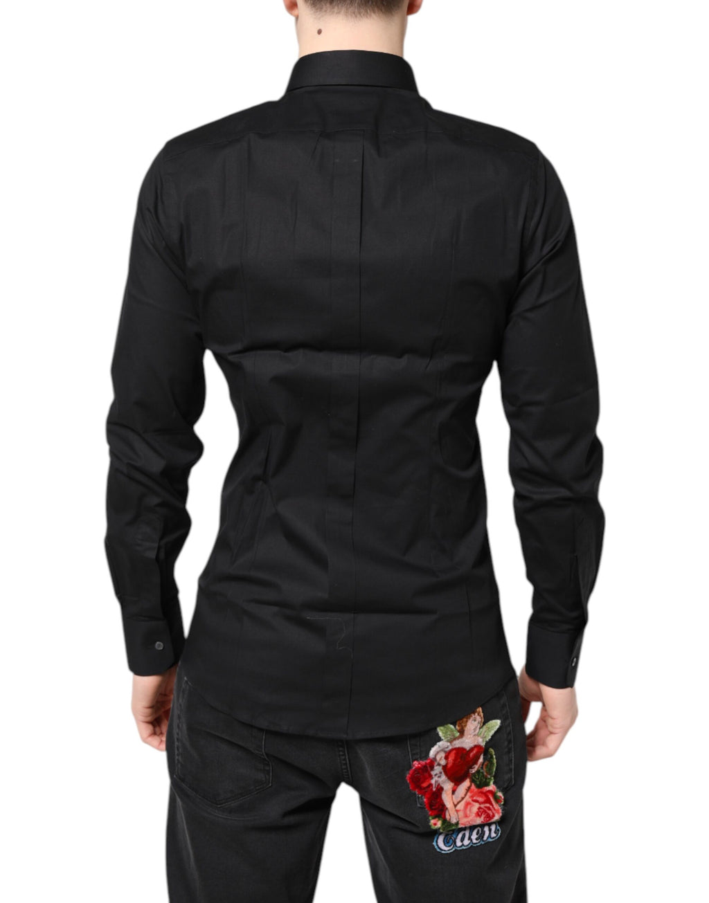 Dolce & Gabbana Black GOLD Long Sleeve Cotton Shirt