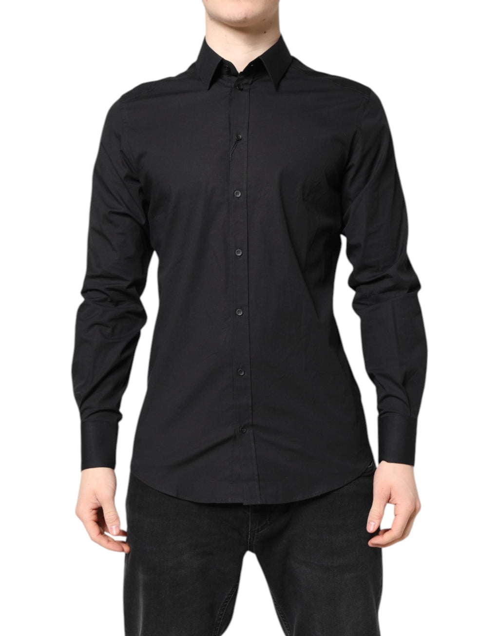 Dolce & Gabbana Black GOLD Cotton Formal Shirt