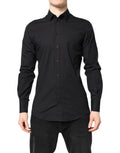 Dolce & Gabbana Black GOLD Cotton Formal Shirt
