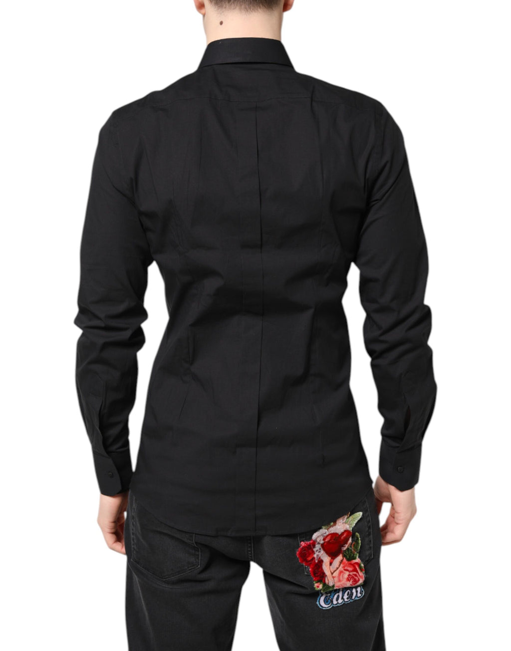 Dolce & Gabbana Black GOLD Cotton Formal Shirt