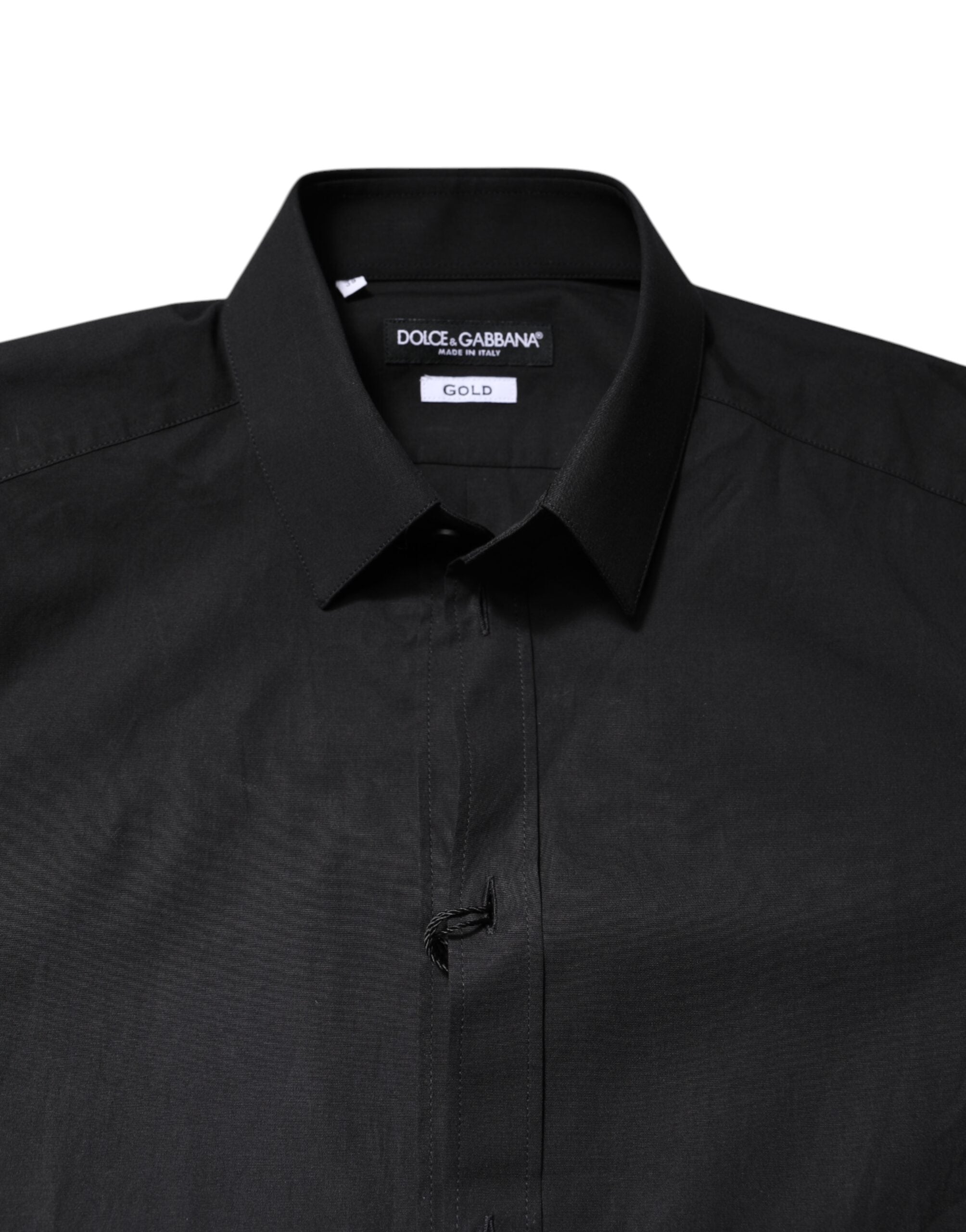 Dolce & Gabbana Black GOLD Cotton Formal Shirt