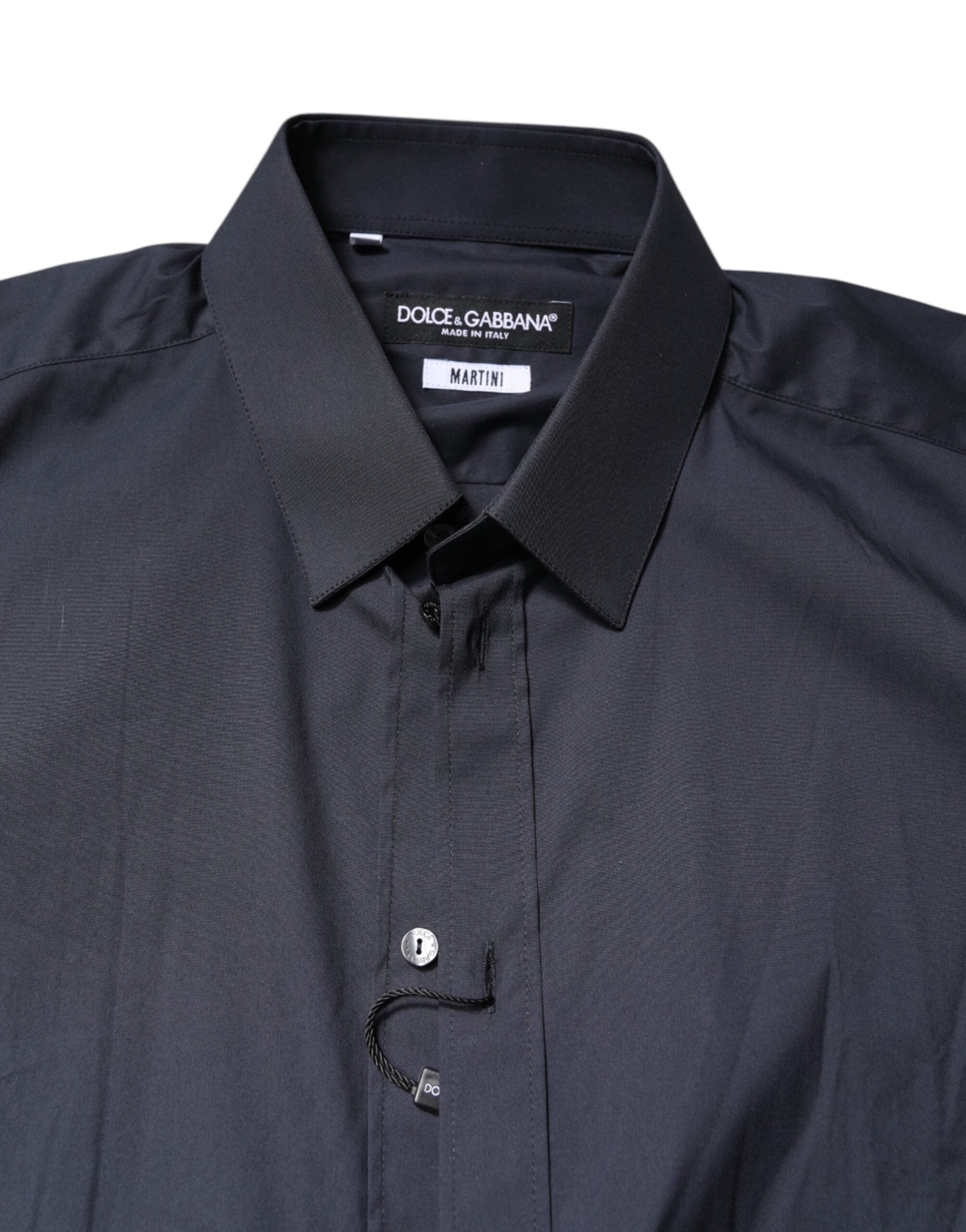 Dolce & Gabbana Dark Blue MARTINI Cotton Formal Shirt