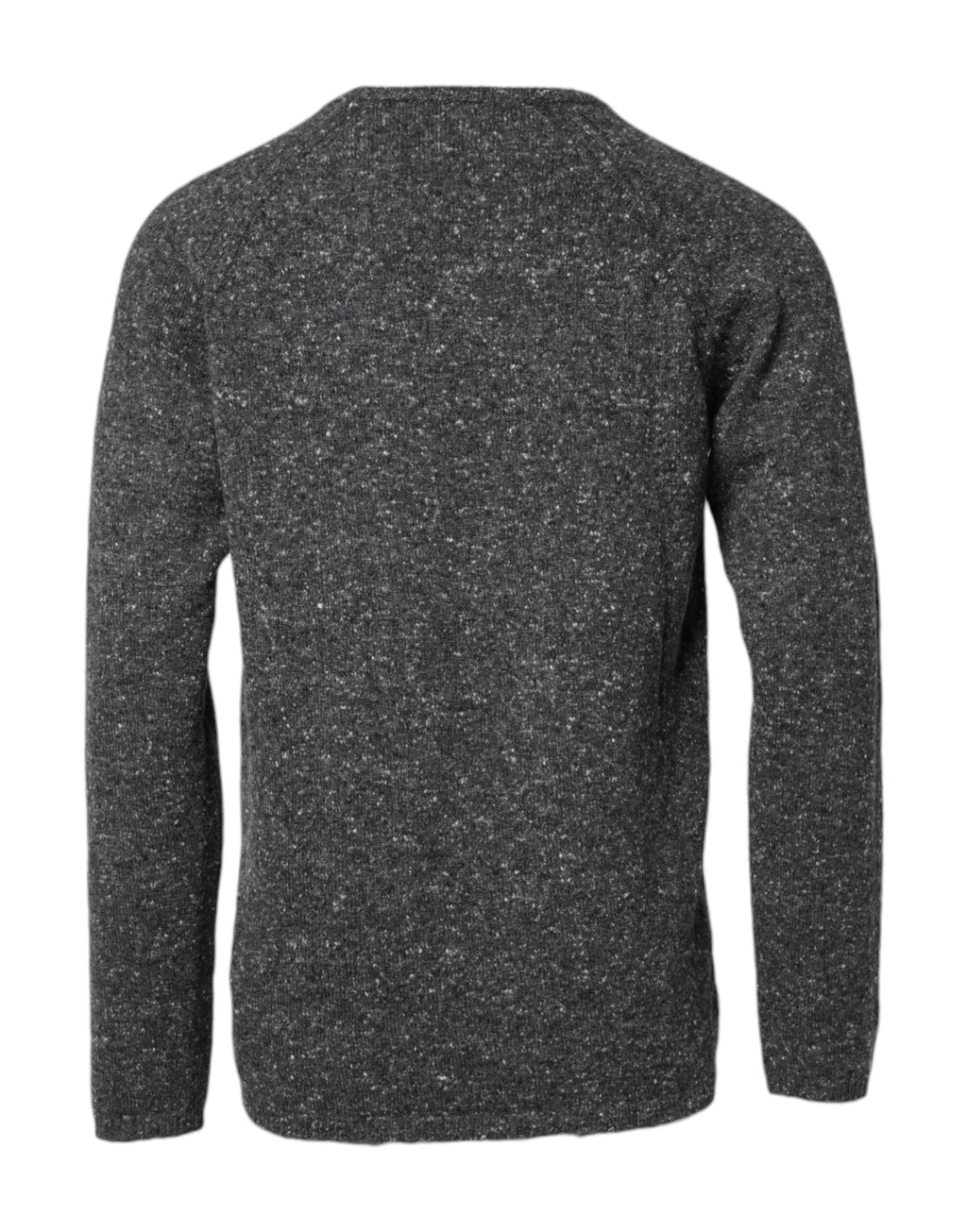 Dolce & Gabbana Grauer Pullover mit Rundhalsausschnitt aus Wolle