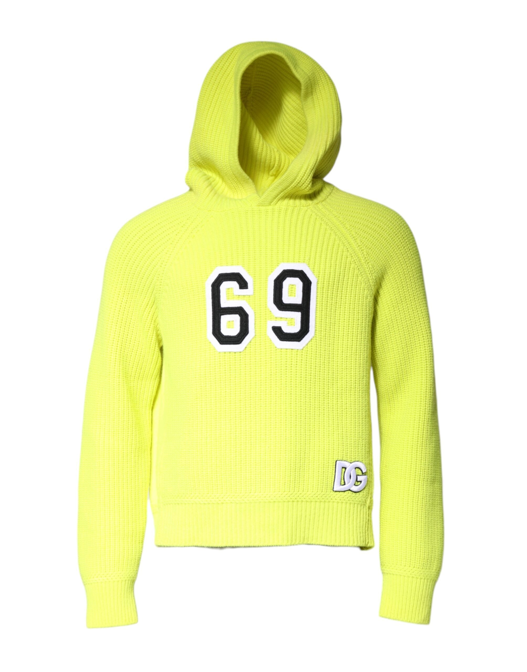 Dolce & Gabbana Green 69 Knit Hooded Men's Sweater Pullover