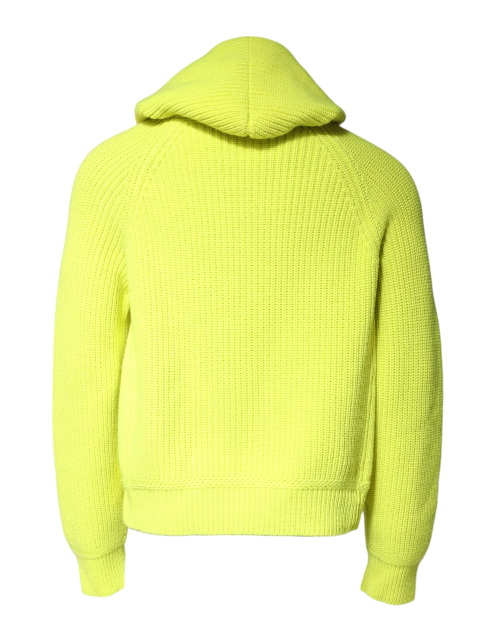Dolce & Gabbana Green 69 Knit Hooded Men's Sweater Pullover