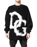 Dolce & Gabbana Black Cotton Logo-Print Men's Sweatshirt