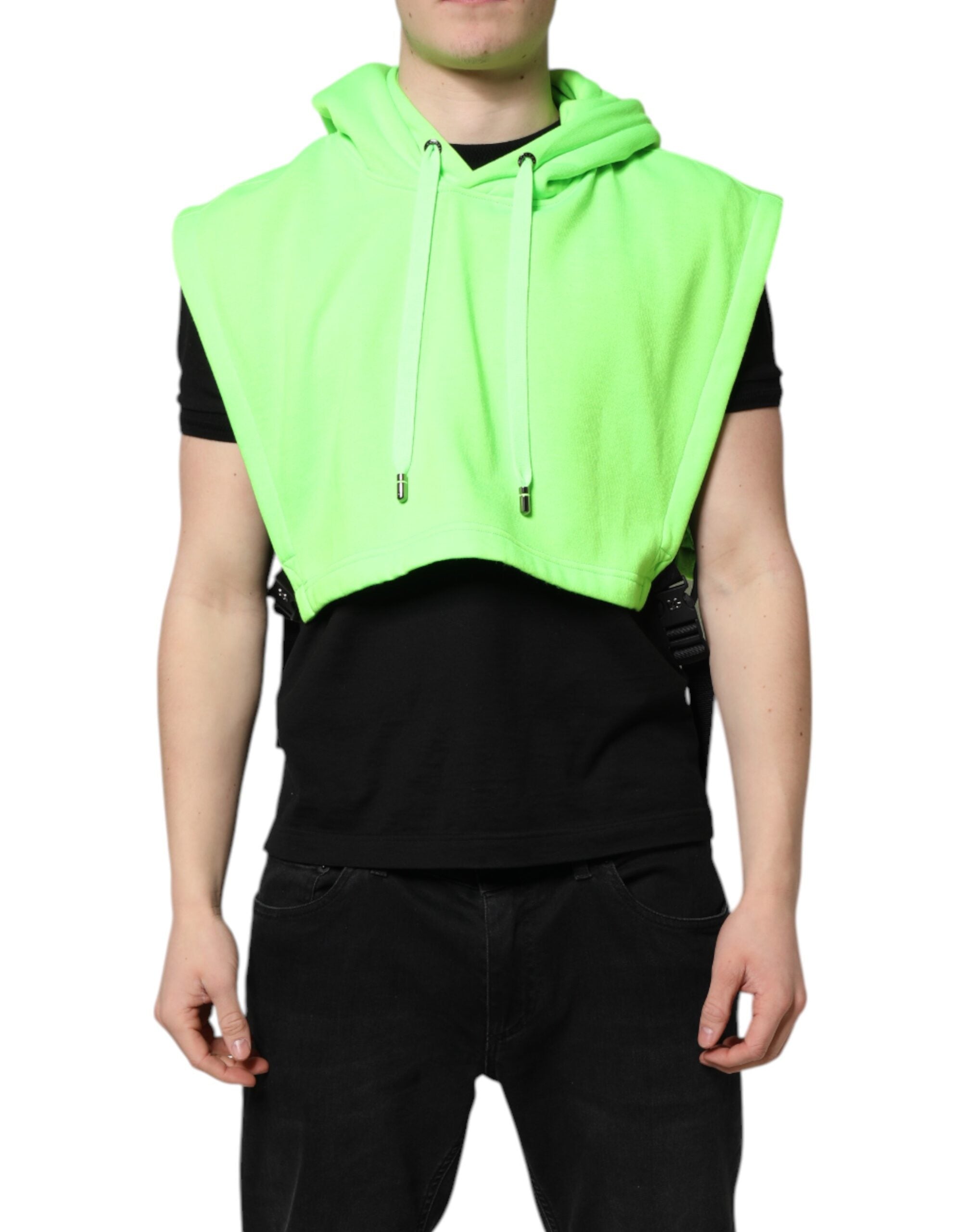 Dolce & Gabbana Green Polyester Sportswear Hoodie
