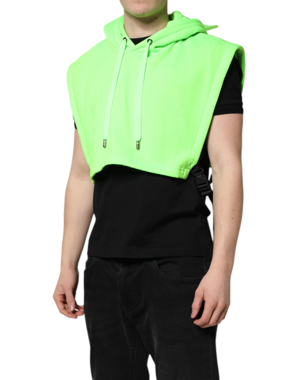 Dolce & Gabbana Green Polyester Sportswear Hoodie
