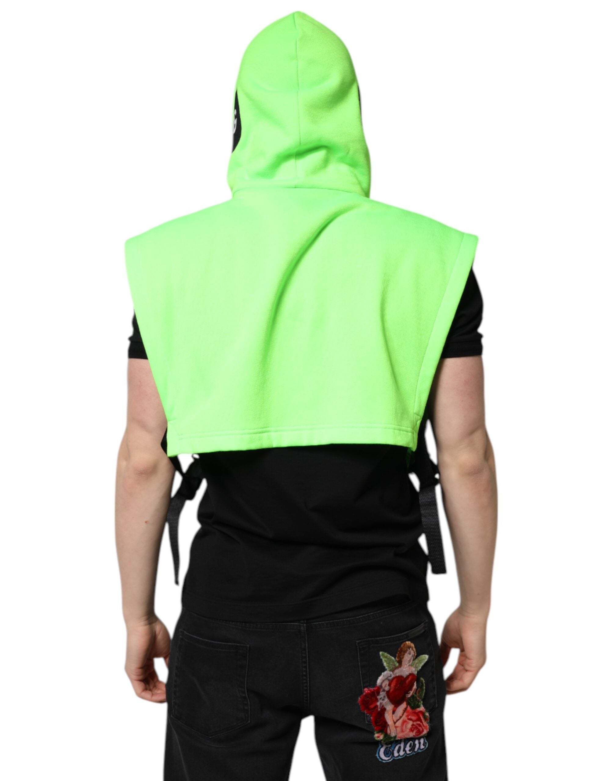 Dolce & Gabbana Green Polyester Sportswear Hoodie