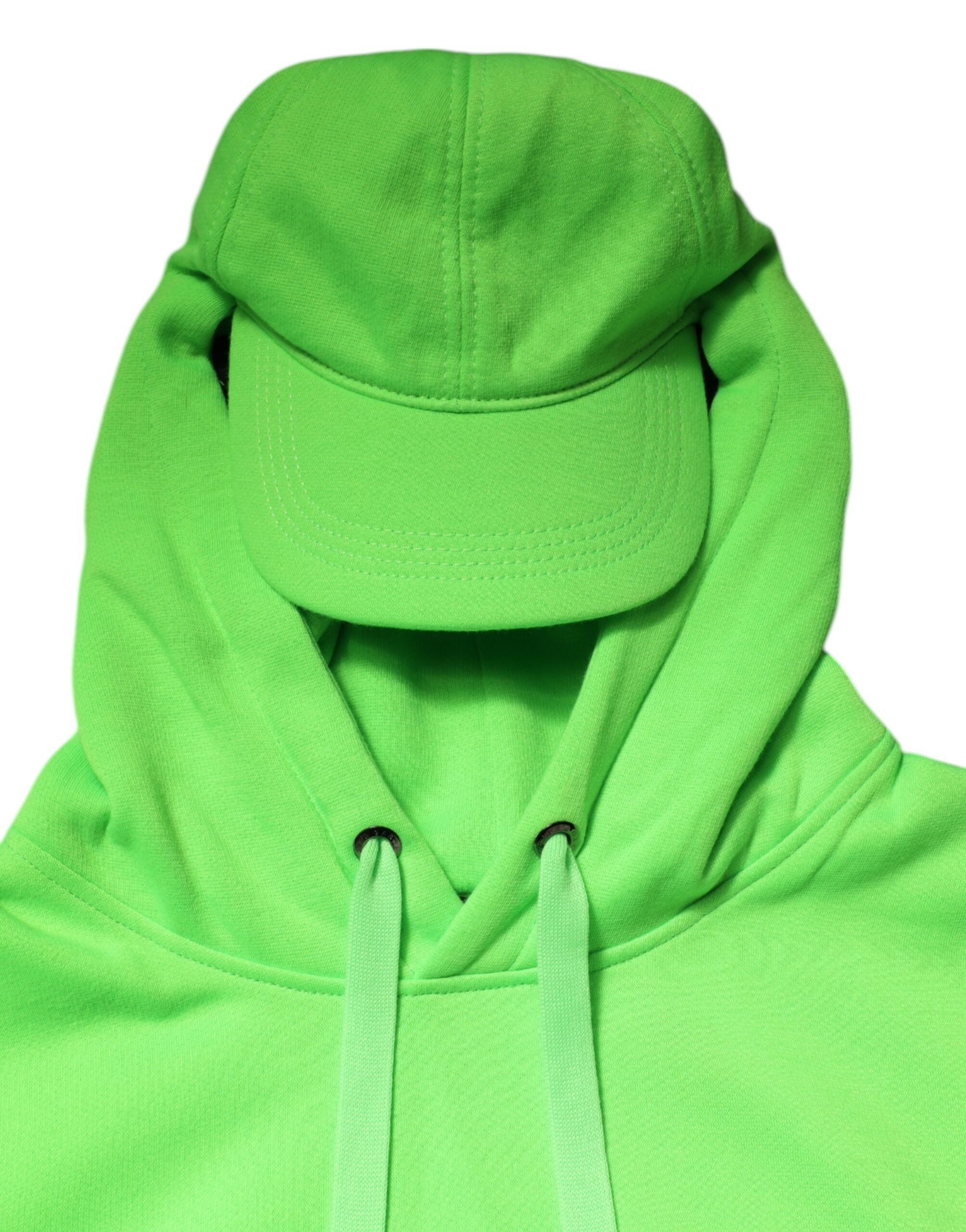 Dolce & Gabbana Green Polyester Sportswear Hoodie