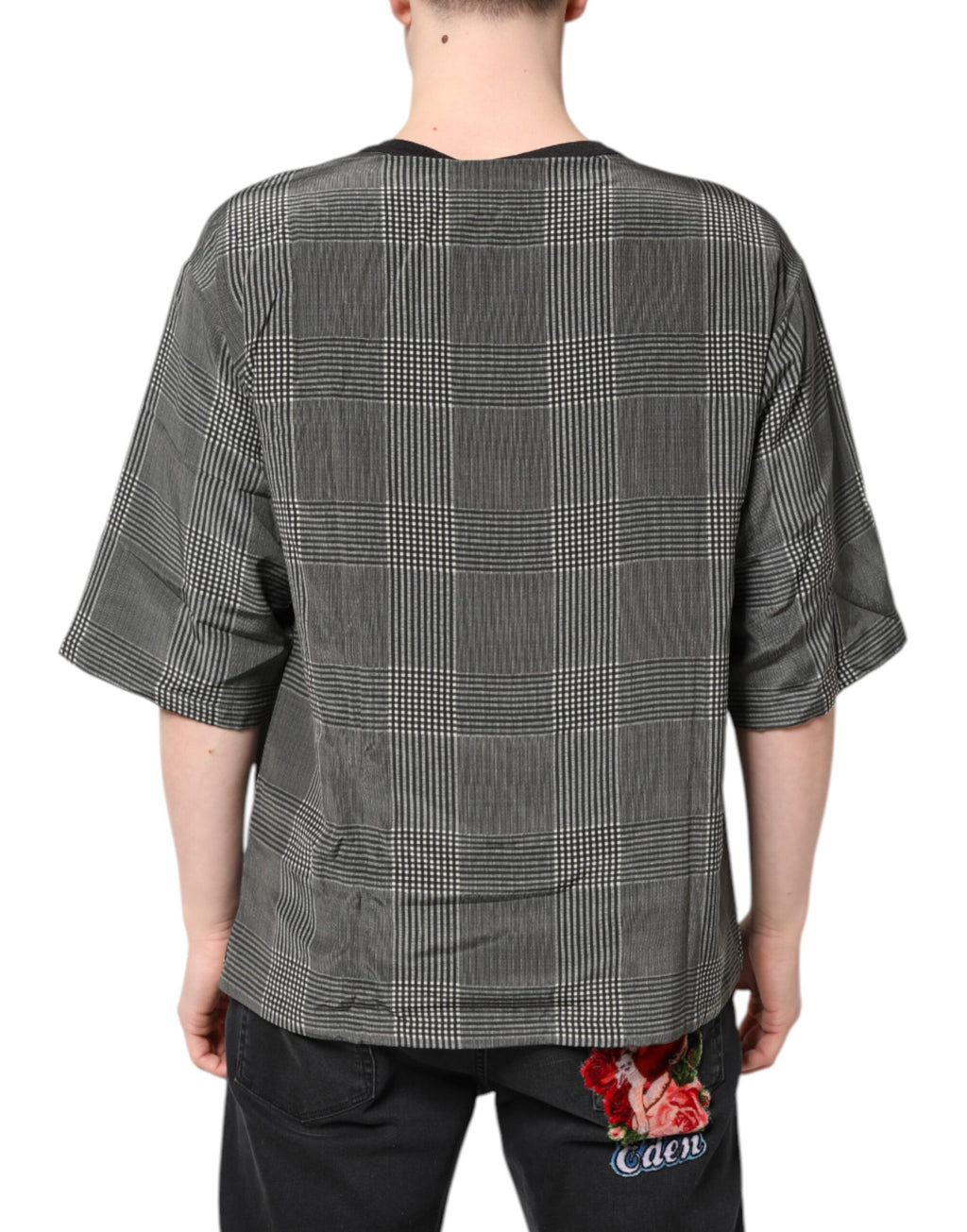 Dolce & Gabbana Black and White Graphic Print Short-Sleeve T-Shirt