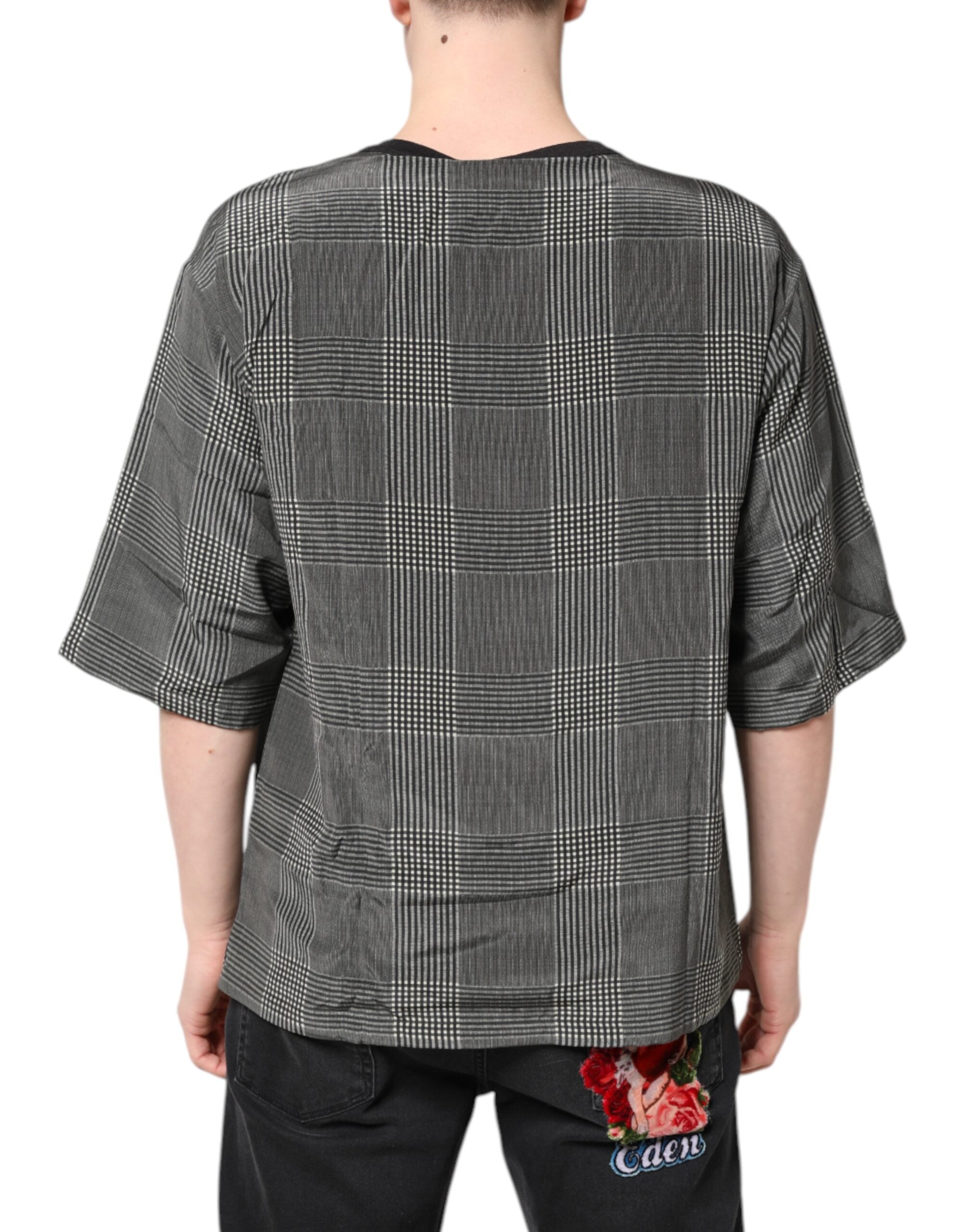 Dolce & Gabbana Black and White Graphic Print Short-Sleeve T-Shirt